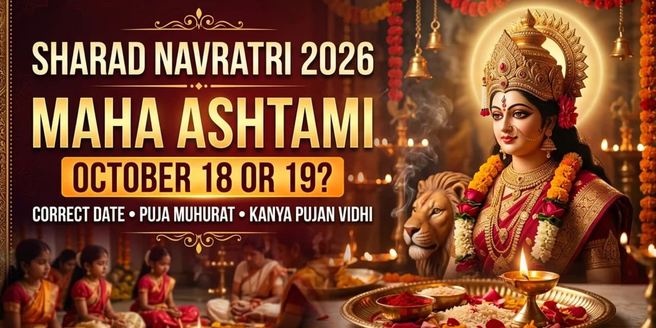 Sharad Navratri 2026: Is Maha Ashtami on October 18 or 19? Know the Correct Date, Puja Muhurat and Kanya Pujan Vidhi