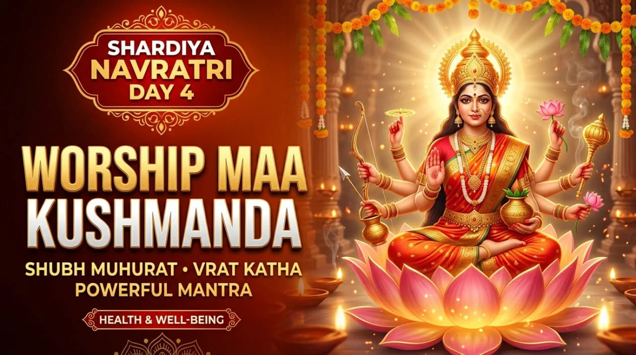 Shardiya Navratri Day 4: Worship Maa Kushmanda for Health and Well-Being, Know the Auspicious Muhurat, Vrat Katha and Powerful Mantra