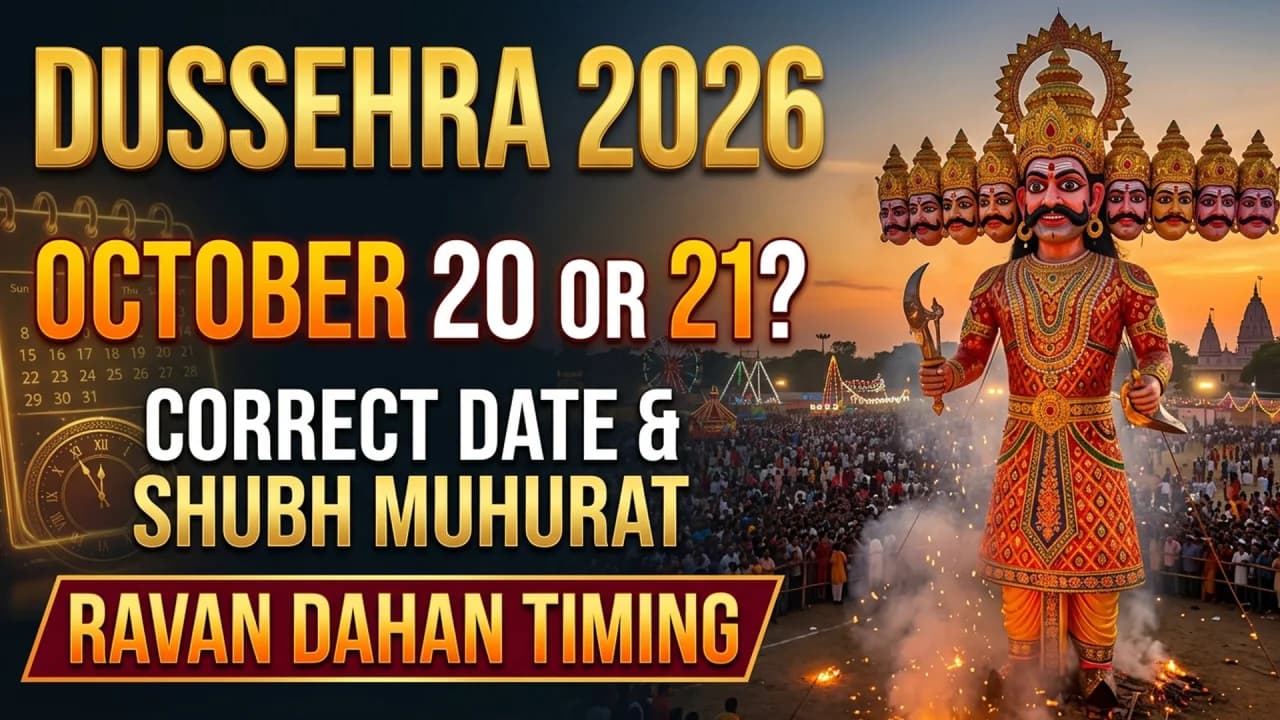 Dussehra 2026 Date: October 20 or 21? Check the Correct Date, Shubh Muhurat and Ravan Dahan Timing