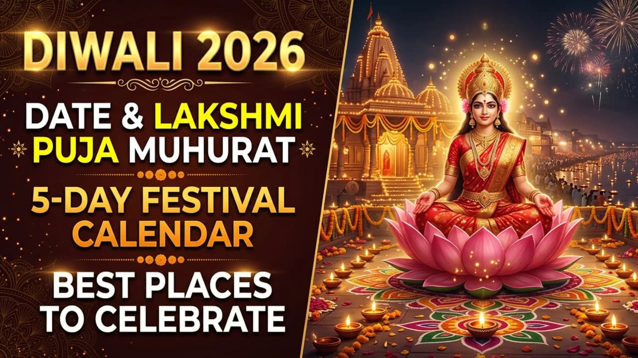Diwali 2026: Date, Lakshmi Puja Muhurat, 5-Day Calendar and Best Places to Celebrate