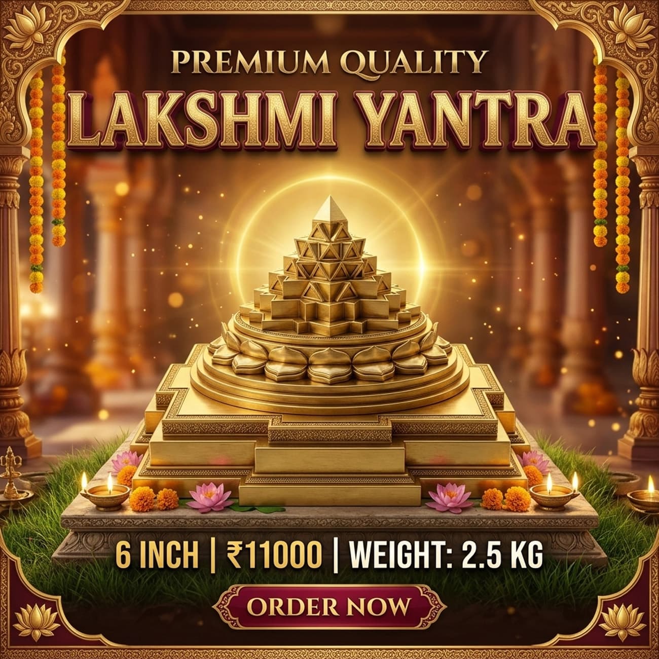 6-Inch Shri Lakshmi Yantra
